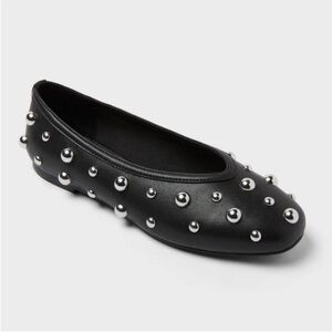Black Studded Women's Flats- 8 - NWT